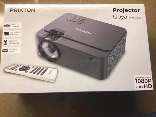 beamer projector Prixton Goya p20  nieuw, Audio, Tv en Foto, Beamers, Verzenden, Zo goed als nieuw, LED