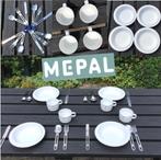 Mepal Basic 4 pers. lichtgewicht camping servies + bestek, Ophalen of Verzenden, Gebruikt