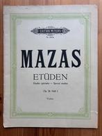 🎻 Mazas – Études spéciales, Op. 36 (Heft I) – Viool, Gebruikt, Klassiek, Ophalen of Verzenden, Viool of Altviool
