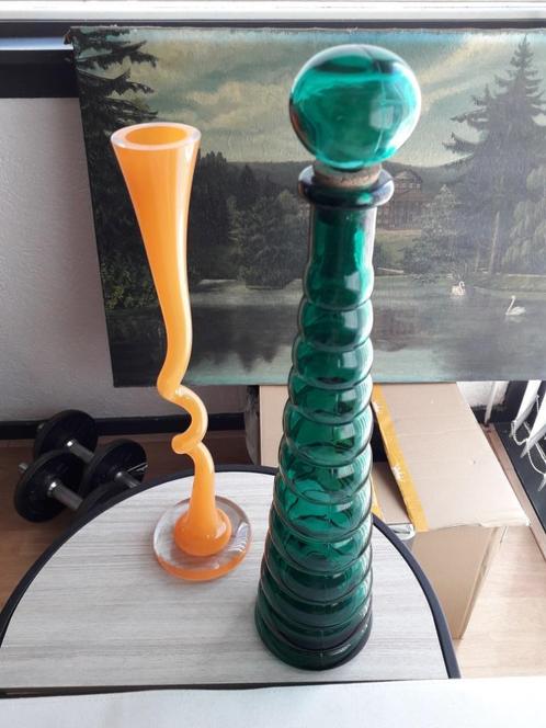 2x Vaas / Kandelaar Glaskunst, Antiek en Kunst, Antiek | Glas en Kristal, Ophalen
