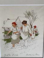 Henc Katarina uit Kroatië zeefdruk/litho - Zaaitijd, Antiek en Kunst, Kunst | Litho's en Zeefdrukken, Ophalen of Verzenden
