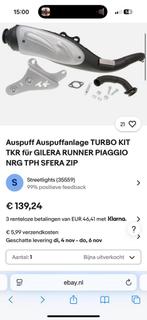 Nieuwe turbokit TKR uitlaten voor piaggio en voor minarelli, Motoren, Ophalen of Verzenden