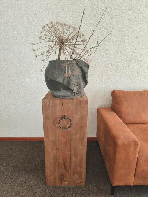 Houten meerpaal / pilaar teakhout H90 cm, Huis en Inrichting, Woonaccessoires | Zuilen en Pilaren, Nieuw, Ophalen