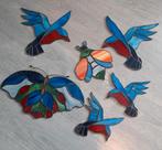 Glas in lood ijsvogel 
vogel raamdecoratie ., Ophalen of Verzenden