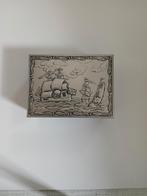 Vintage Doosje met Schepen Deksel - 11,5x9x6 cm, Antiek en Kunst, Antiek | Tin, Ophalen of Verzenden