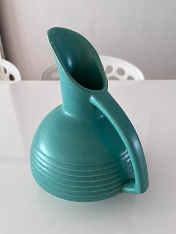 Mooie blauwgroene vintage retro design vaas/kan! beschikbaar voor biedingen