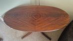 Eiken bijzettafel ovaal, Zo goed als nieuw, 75 cm of meer, Ovaal, Hout