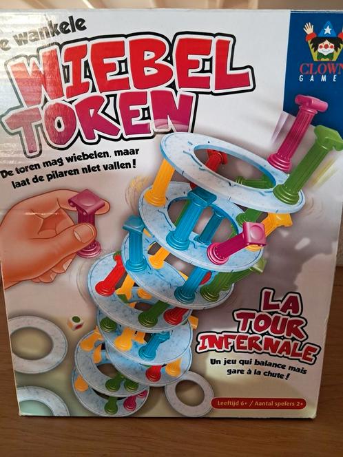 Wiebeltoren / La Tour Infernale - Clown Games, Hobby en Vrije tijd, Gezelschapsspellen | Bordspellen, Zo goed als nieuw, Een of twee spelers