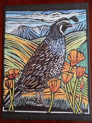 Art Piece Puzzle Molly Hashimoto California Quail, 500 stuks beschikbaar voor biedingen