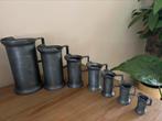 Tinnen schenkkannen set 7 delig, Antiek en Kunst, Antiek | Tin, Ophalen