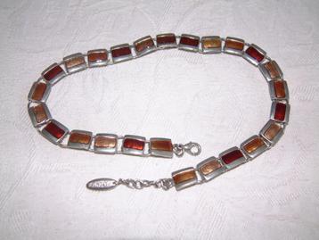 Bijzondere ketting choker bruin /goud kleuren merk WATCHER beschikbaar voor biedingen