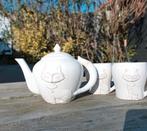 Clayre & Eef Katten Theepot met Mokken, Huis en Inrichting, Keuken | Servies, Ophalen of Verzenden