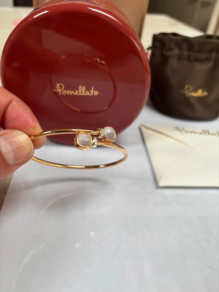 Pomellato Nudo spang armband roodgoud met diamant, Sieraden, Tassen en Uiterlijk, Armbanden, Nieuw, Goud, Goud, Met edelsteen