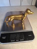 Beeldje Teckel koper., Ophalen of Verzenden, Zo goed als nieuw, Dier