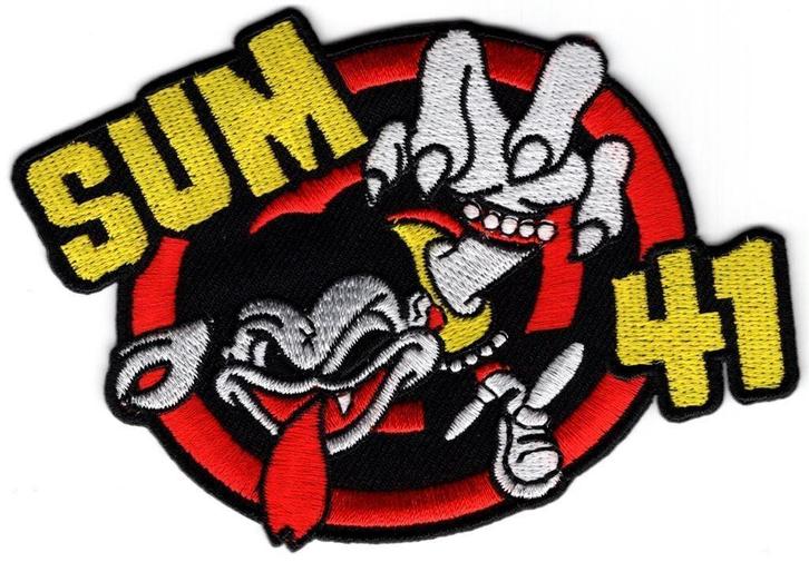 Sum 41 stoffen opstrijk patch embleem #1, Verzamelen, Muziek, Artiesten en Beroemdheden, Nieuw, Kleding, Ophalen of Verzenden