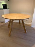 WOOOD ronde eettafel eiken (ø 120cm), Huis en Inrichting, Ophalen, Gebruikt, Vier personen, 100 tot 150 cm