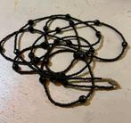 Vintage antiek lange chique gitten glaskralen kralen ketting, Ophalen of Verzenden, Overige materialen, Ketting