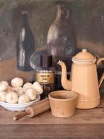 Oude koffiepot emaille, Ophalen of Verzenden