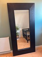 Zwarte massief houten Ikea mongstad spiegel, Huis en Inrichting, Woonaccessoires | Spiegels, Ophalen, Rechthoekig, 150 tot 200 cm