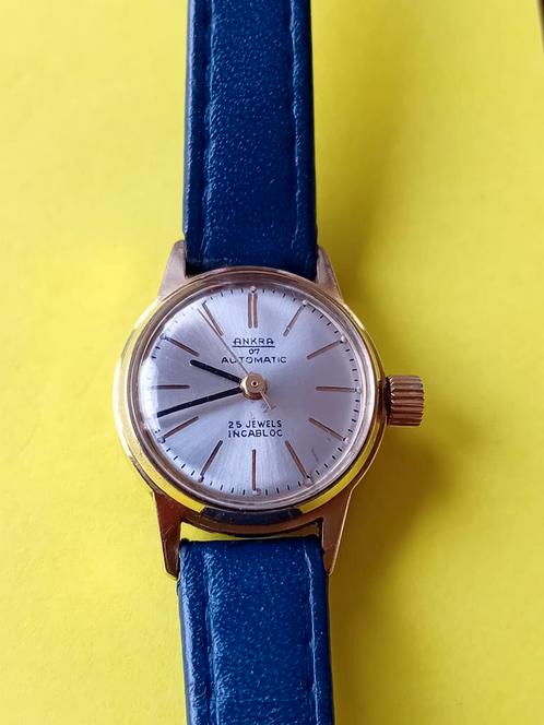 Ankra automatic 25 jewels incabloc jaren zestig double, Sieraden, Tassen en Uiterlijk, Overige Accessoires, Zo goed als nieuw