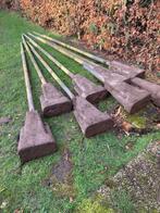 7 palen met beton voet voor hekwerk B&G Best 2,4 meter hoog, Ophalen, Gebruikt