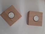 Partijtje eiken waxinelichthouders 50 stuks, Ophalen, Nieuw, Hout, Minder dan 25 cm