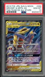 Garchomp & Giratina GX [FA] PSA 10 099/173 JP Tag All Stars, Ophalen of Verzenden, Zo goed als nieuw, Losse kaart