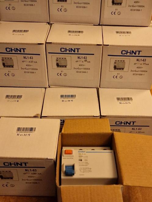 Nieuw Chint aardlekschakelaar 63A 30mA NL1-63,  72st beschik, Doe-het-zelf en Verbouw, Elektra en Kabels, Nieuw, Overige typen