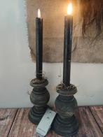 Sobere houten mini pinakel kaarsenhouder, Nieuw, Ophalen of Verzenden, Hout, Hout