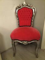 Roze Barok Stoel met Zilveren Frame, Huis en Inrichting, Stoelen, Ophalen, Hout, Gebruikt, Barok