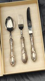 Zilver 800 geboorte bestek antiek, Ophalen of Verzenden