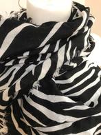 Ril’s wol wollen vierkant zebra zebraprint gestreepte sjaal, Ophalen of Verzenden, Sjaal, Zo goed als nieuw