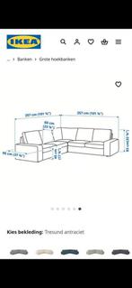 Hoekbank ikea Kivik Stof Tresund antraciet, Ophalen, Gebruikt, Stof