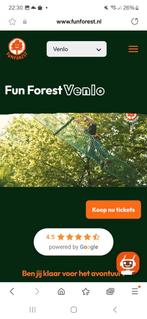 Tickets klimbos Fun Forest Tegelen, Tickets en Kaartjes, Overige Tickets en Kaartjes, Drie personen of meer