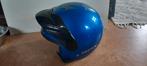 Retro brommer of scooter helm blauw, Ophalen of Verzenden, Gebruikt, Large, Overige merken