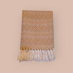 Alpaca plaid goud-beige/ wit, Ophalen of Verzenden, Nieuw