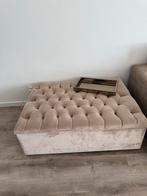 Luxe gestoffeerde poef / voetenbank 90x120cm, Ophalen, Vierkant, Zo goed als nieuw, 75 tot 100 cm