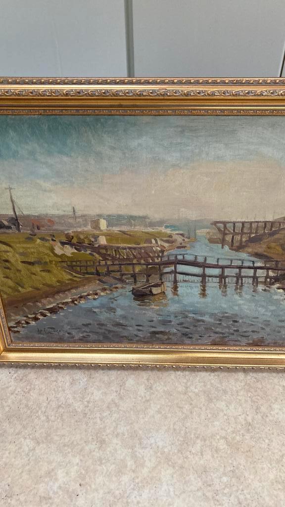 Fraai Landschap. Jonkvr. I van Eysinga (1881-1958), Antiek en Kunst, Kunst | Schilderijen | Klassiek, Ophalen of Verzenden