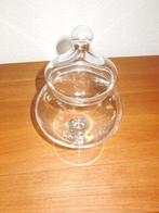 Glazen bonbonschaaltje op voet, Huis en Inrichting, Woonaccessoires | Schalen en Manden, Ophalen, Schaal, Rond, Glas