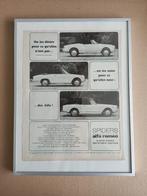Oude Reclame (in lijst) Alfa Romeo Spider (1963)France 40x30, Verzenden, Gebruikt, Auto's