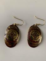 Vintage Koperen Oorbellen met Design, Sieraden, Tassen en Uiterlijk, Oorbellen, Overige materialen, Hangers, Bruin, Nieuw