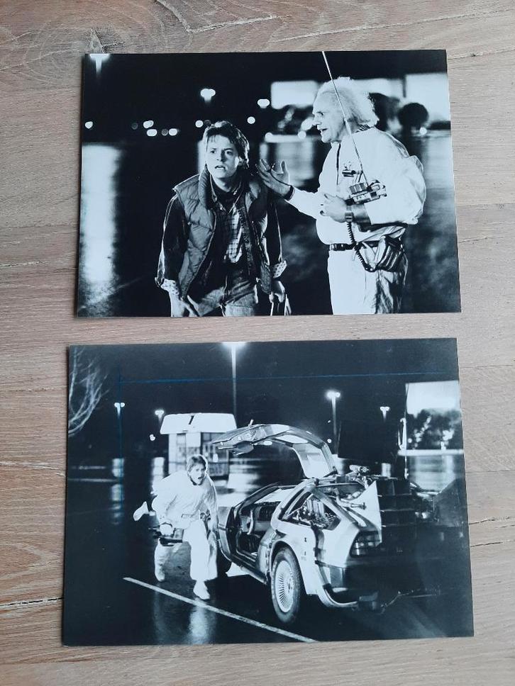 2x Pers filmfoto Back to the future, 1985, Michael J. Fox, Verzamelen, Film en Tv, Zo goed als nieuw, Film, Foto of Kaart, Ophalen of Verzenden