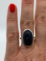 X280 Prachtige zilveren ring blauwe steen maat 19, Sieraden, Tassen en Uiterlijk, Antieke sieraden, Ophalen of Verzenden, Zilver