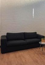 Mooie zwarte stoffen 2,5 pers bank - gereinigd, Ophalen of Verzenden, Zo goed als nieuw, Rechte bank, Vierpersoons of meer