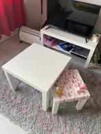 Ikea Lack tafeltjes + tv meubel, Ophalen of Verzenden, Zo goed als nieuw, Vierkant