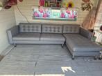 Ikea LANDSKRONA 4-zitsbank, met chaise longue en nerfleer, Ophalen, Gebruikt, Hoekbank, Modern