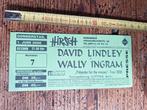 DAVID LINDLEY - WALLY INGRAM = ticket =2000, Ophalen of Verzenden, Gebruikt, Foto of Kaart