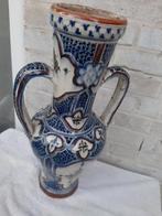 Vaas, heel mooi en antiek, aardewerk. Heel oud. Delftsblauw, Ophalen, Gebruikt, Overige kleuren, Aardewerk of Porselein