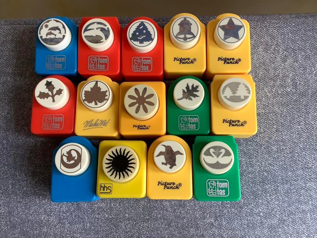 Verschillende ponsen voor kaarten te maken, Hobby en Vrije tijd, Ophalen of Verzenden, Zo goed als nieuw, Overige thema's, Pons of Mal