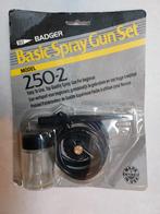airbrush Badger basic spray gun set met drijfgas spuitbus, Ophalen of Verzenden, Zo goed als nieuw